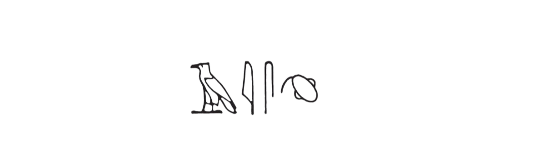 Ancient Egyptian brain hieroglyph representing consciousness and cognitive intelligence